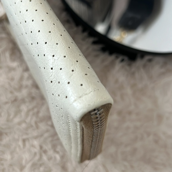 Prada White Perforated Leather Wallet - Picture 14 of 15